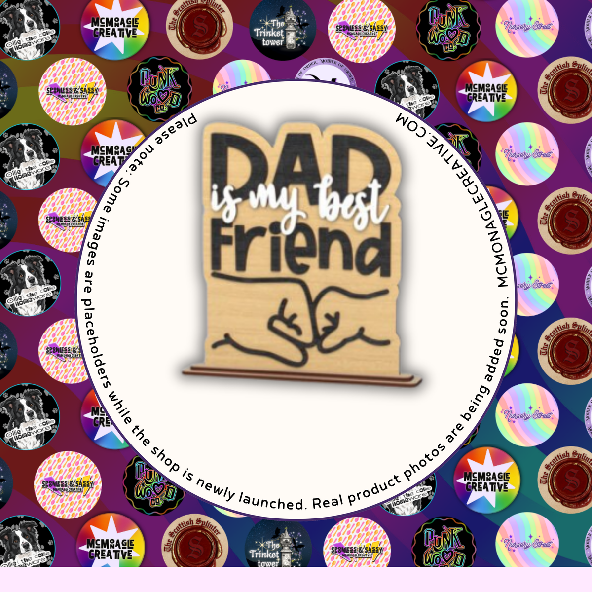 Dad Is My Best Friend Wooden DIY Craft Kit Sign