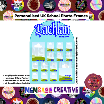 Personalised Vertical England School Photo Frame | First to Last Day | Reception to Year 13