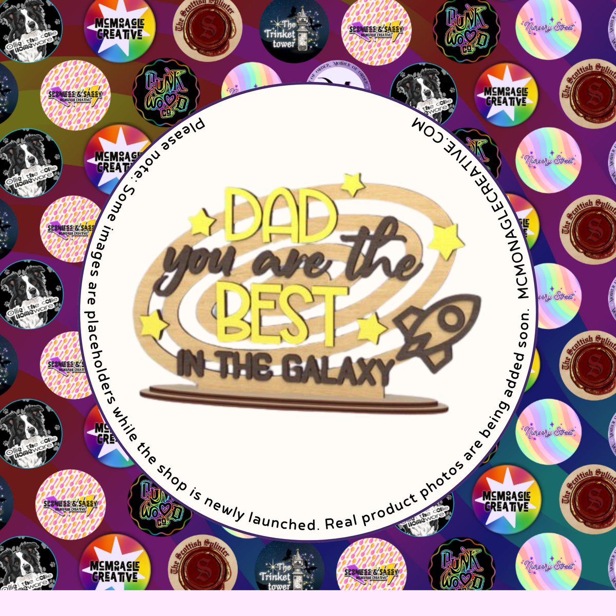 Best Dad In The Galaxy Wooden DIY Craft Kit Sign