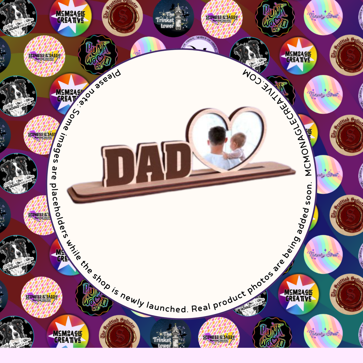 Dad Heart Wooden Photo Display DIY Craft Kit