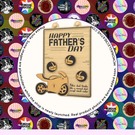 Biker Dad Wooden DIY Craft Kit Plaque