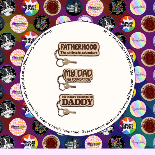 Father's Day Wooden Keyring DIY Craft Kit (3 Designs)