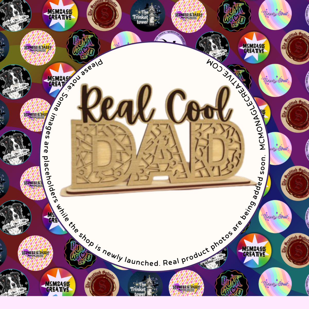 Real Cool Dad Wooden DIY Craft Kit Sign