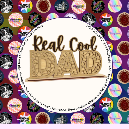 Real Cool Dad Wooden DIY Craft Kit Sign