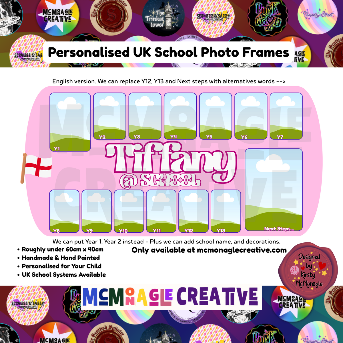 England school years photo frame – Reception to Year 13