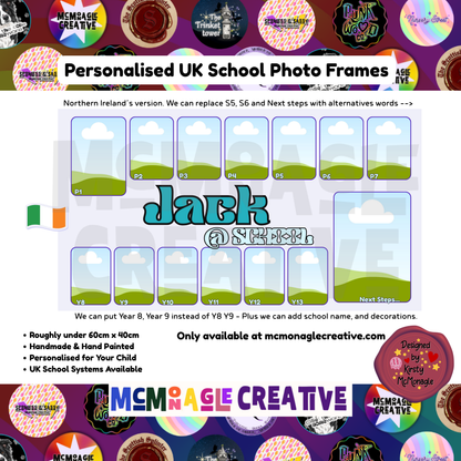 Northern Ireland school years photo frame – alternative layout