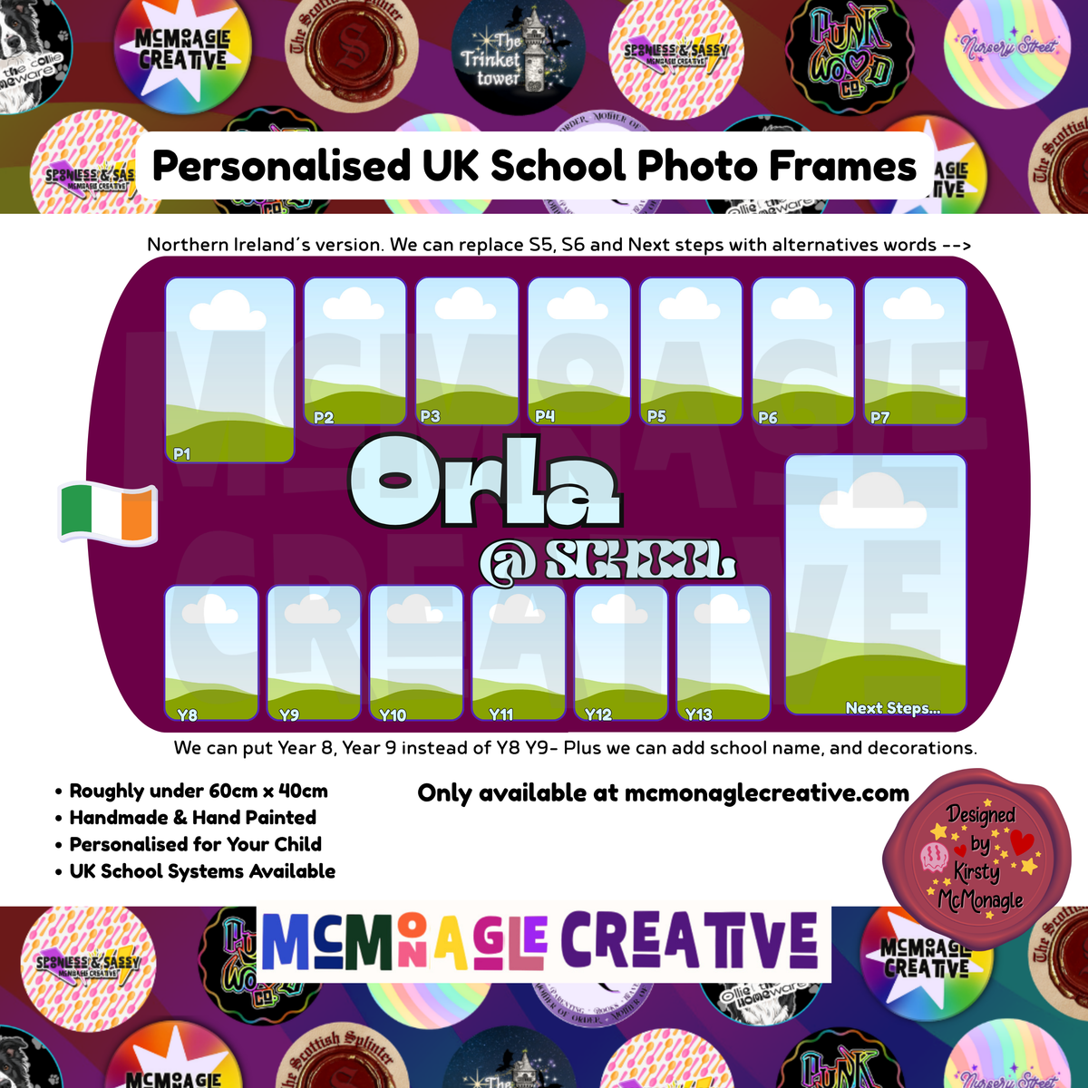 Northern Ireland school years photo frame – P1 to Year 14