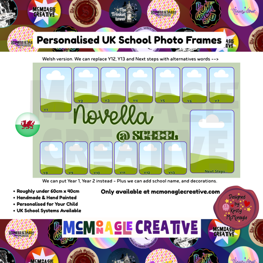 Wales school years photo frame
