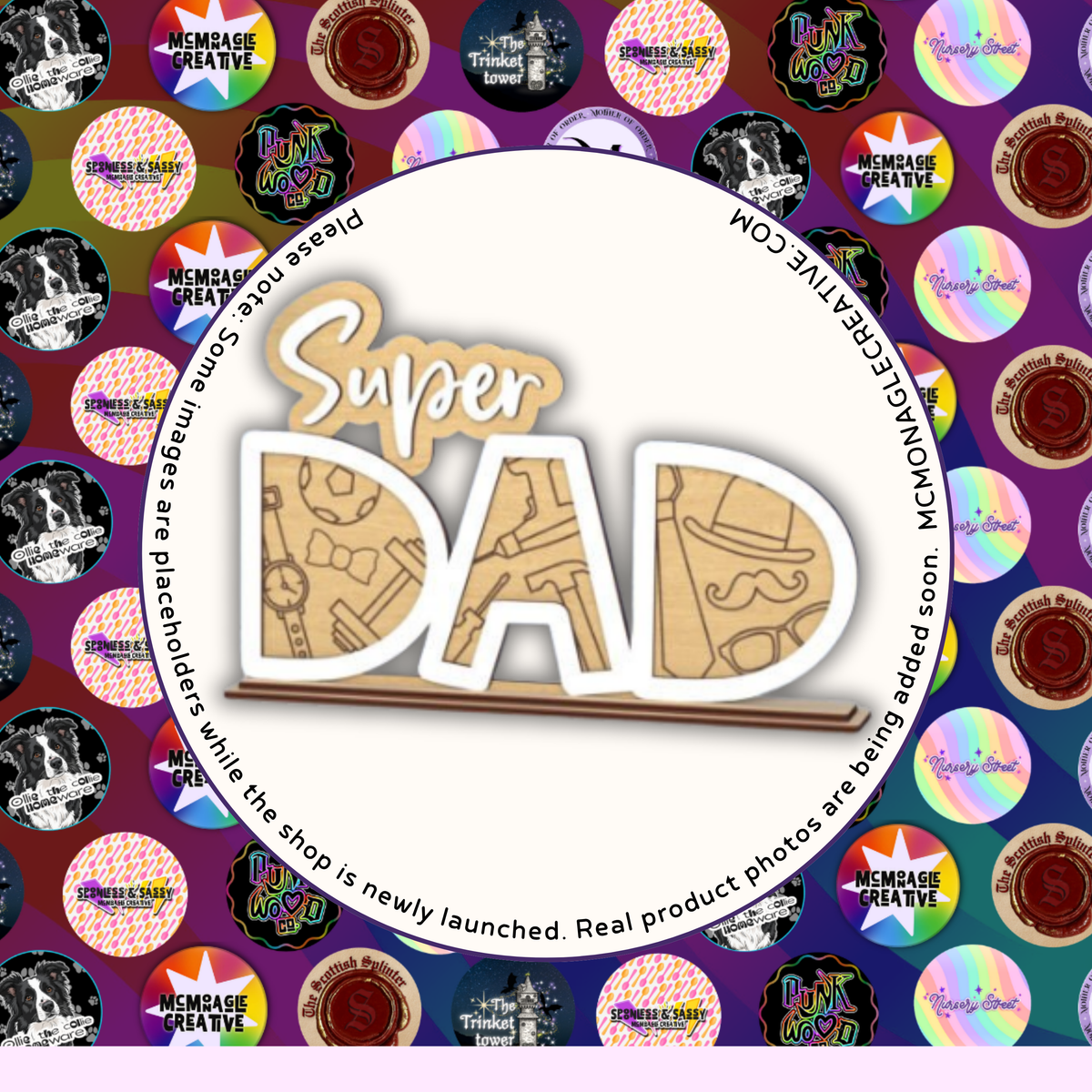 Super Dad Layered Wooden DIY Craft Kit Sign