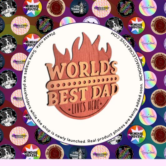 World's Best Dad Flame Wooden DIY Craft Kit