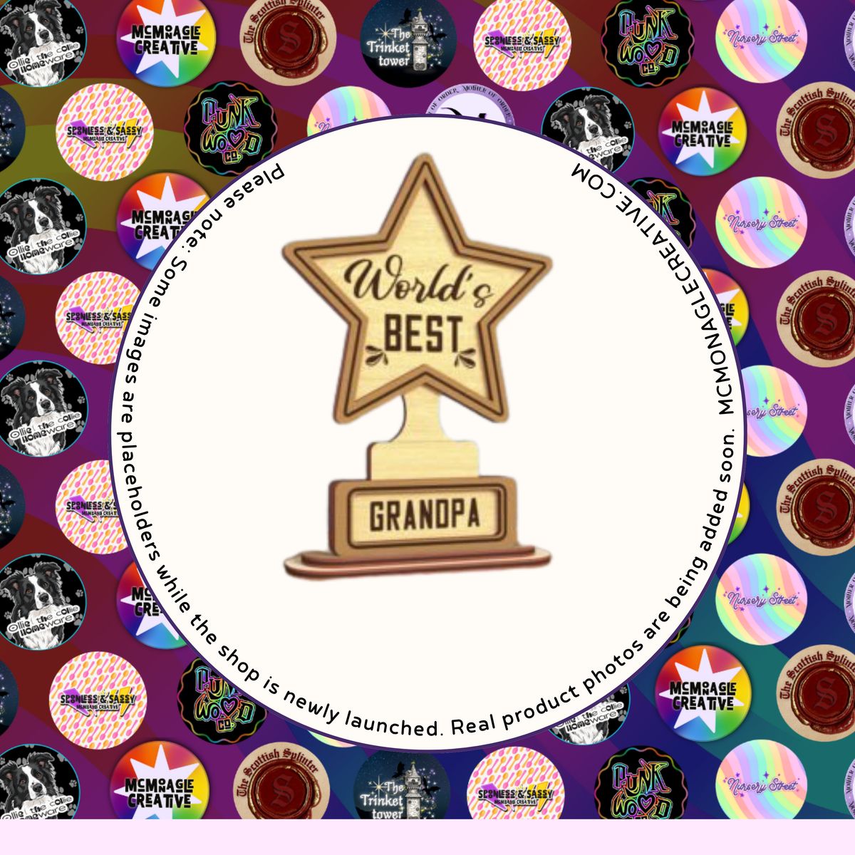 World's Best Grandpa Trophy Wooden DIY Craft Kit